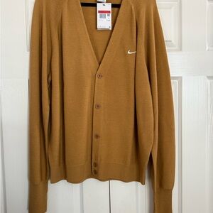 Nike Men's Brown Cardigan Sweater